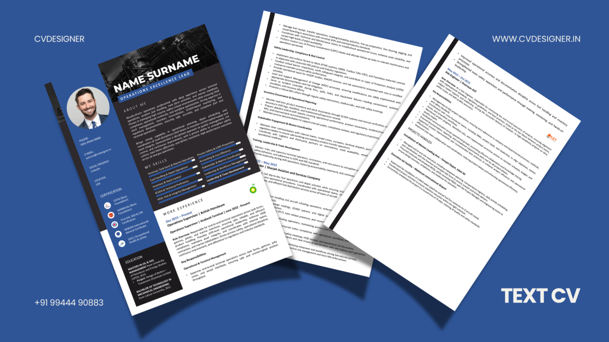 Customized Text CV