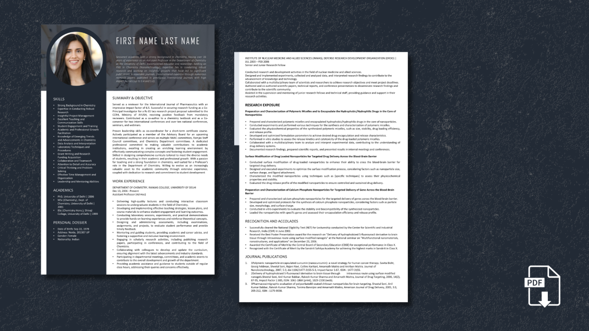 Text resume sample by CV Designer - professional ATS-friendly format Text Resume Creation